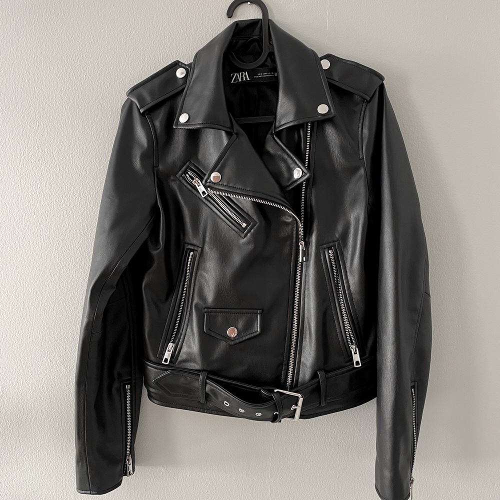 Faux leather jacket